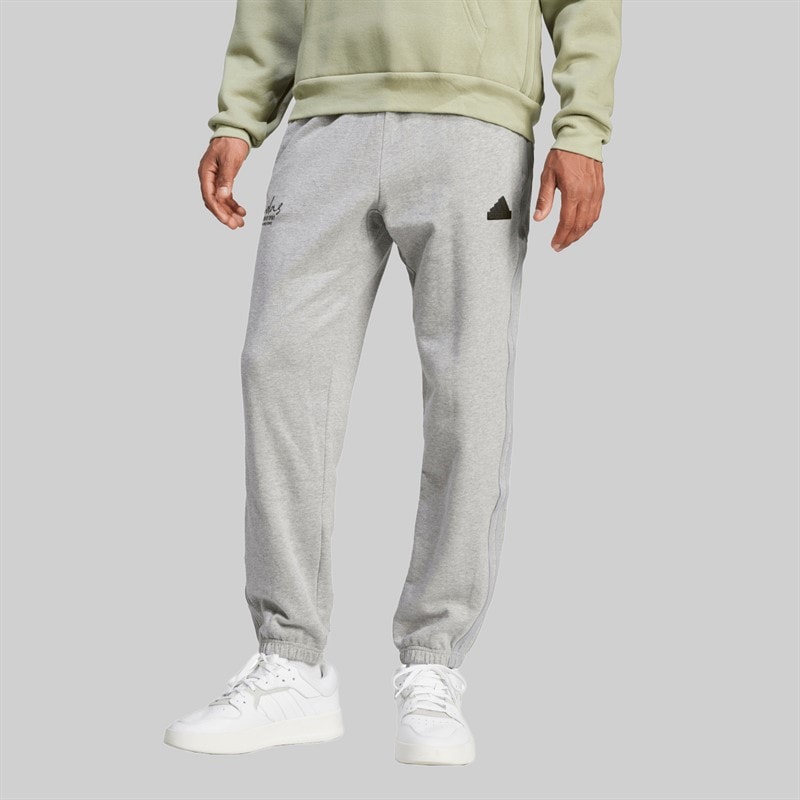 adidas Herre Brand Love French Terry Joggers Medium Grey Heather