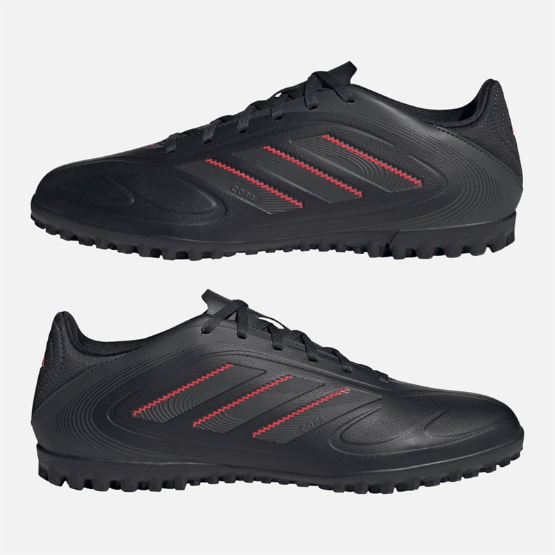 adidas Herre Copa Pure 3 Club TF Astro Fodboldstøvler Core Black/Carbon/Lucid Red - Billede 1