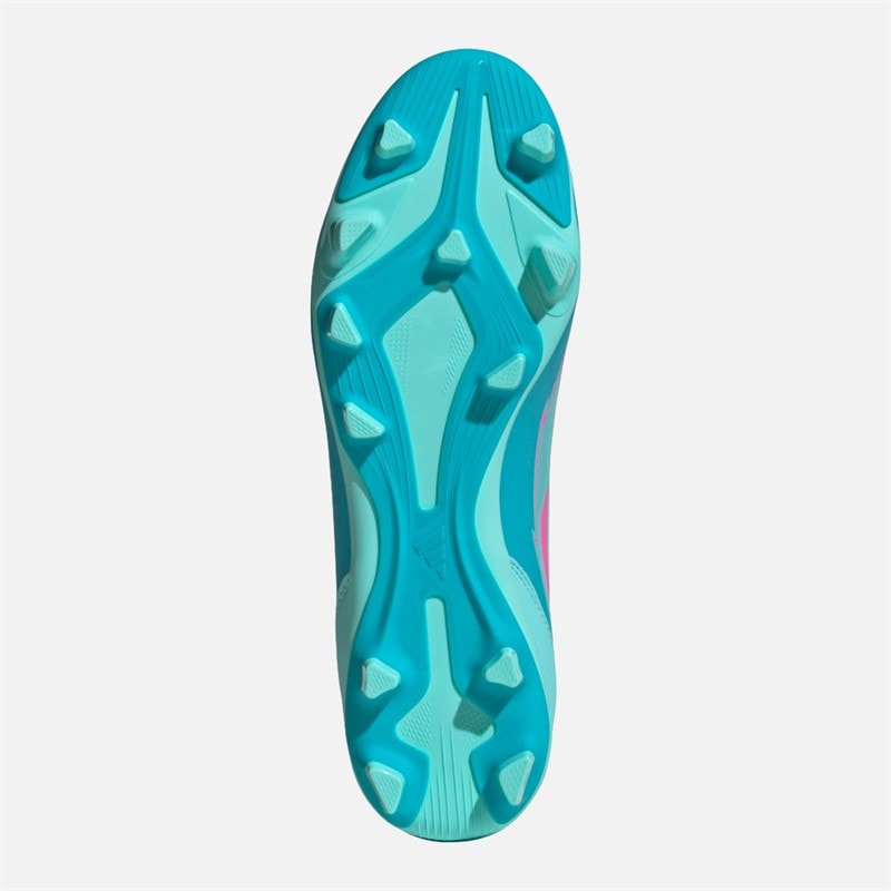 adidas Herre F50 Club Messi FG/MG Faste/Multi Jord Fodboldstøvler Flash Aqua/Lucid Pink/Lucid Cyan - Billede 2