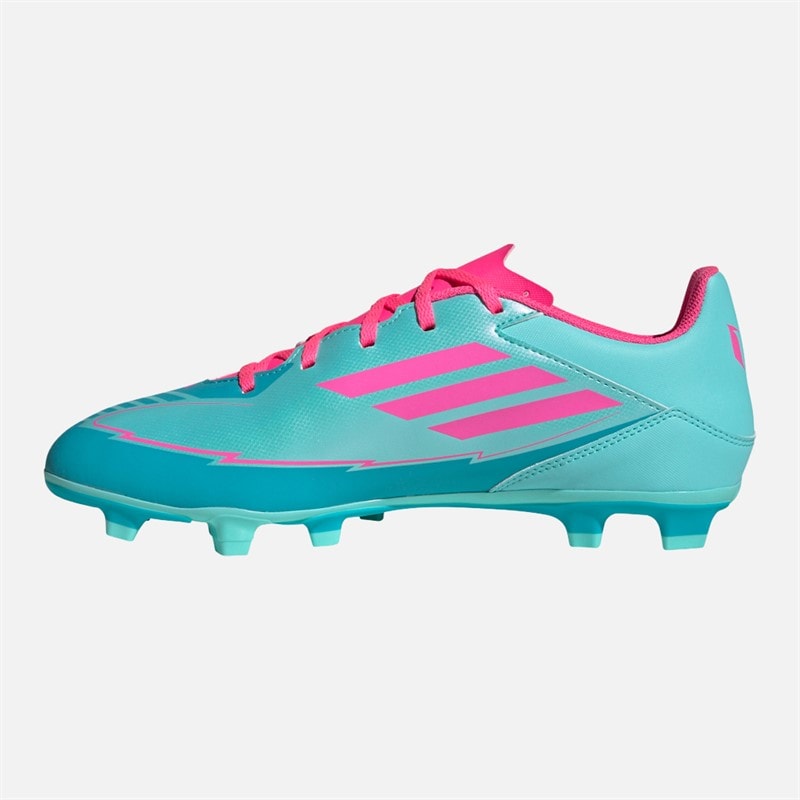 adidas Herre F50 Club Messi FG/MG Faste/Multi Jord Fodboldstøvler Flash Aqua/Lucid Pink/Lucid Cyan - Billede 5