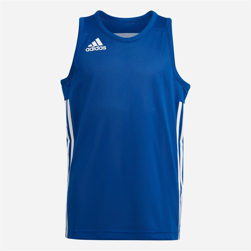 adidas Junior 3G Speed vendbar basketballtrøje Collegiate Royal/Hvid - Billede 1