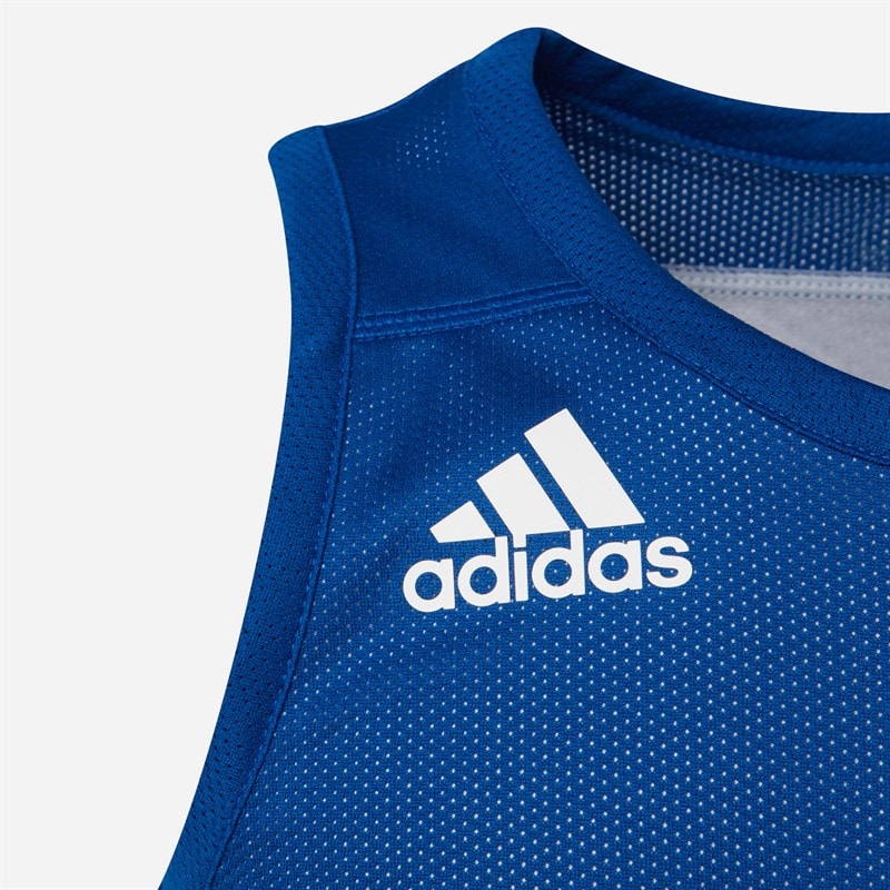 adidas Junior 3G Speed vendbar basketballtrøje Collegiate Royal/Hvid - Billede 3