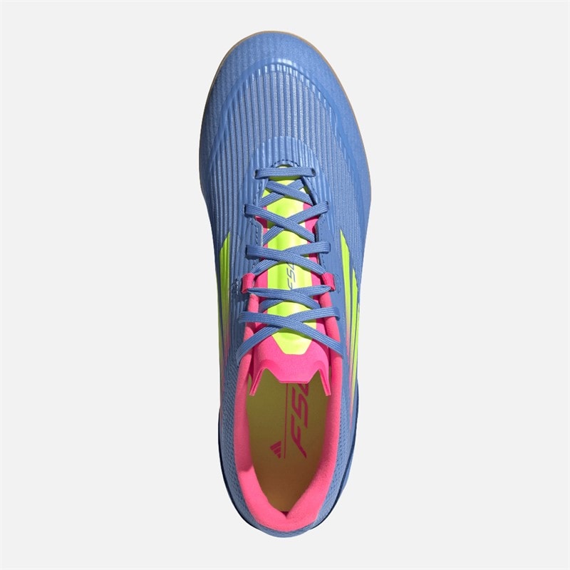 adidas Herre F50 League Indendørs Fodboldstøvler Blue Fusion/Lucid Lemon/Lucid Pink - Billede 4