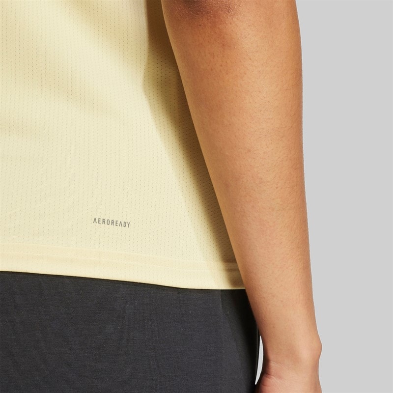 adidas Dame Designet Til Træning T-shirt Powder Yellow - Billede 4
