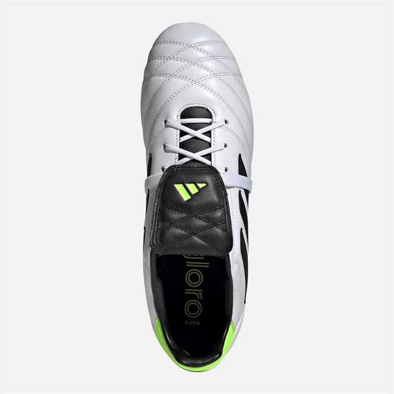 adidas Herre Copa Gloro FG Faste Underlag Fodboldstøvler Cloud White/Core Black/Lucid Lemon - Billede 4