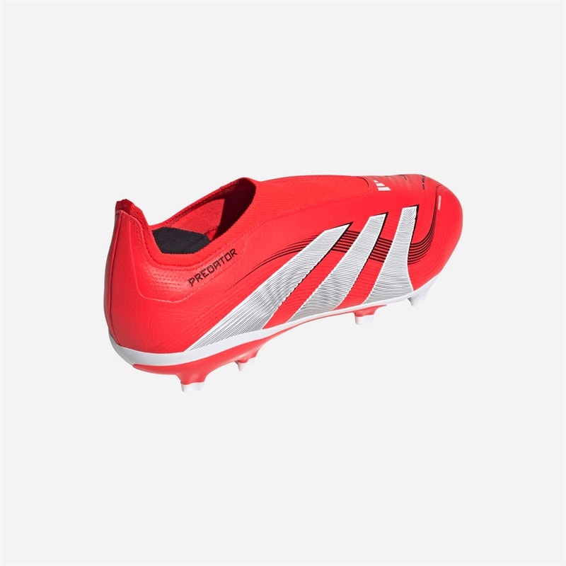 adidas Herre Predator League Snøreløse FG/MG Fast/Multi Underlag Fodboldstøvler Lucid Red/Cloud White/Core Black - Billede 3