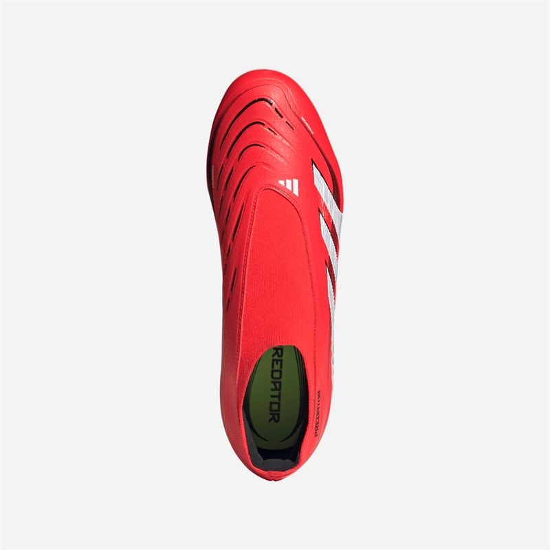adidas Herre Predator League Snøreløse FG/MG Fast/Multi Underlag Fodboldstøvler Lucid Red/Cloud White/Core Black - Billede 4