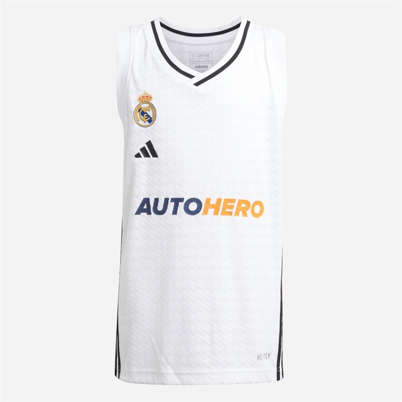 adidas Junior RMB Real Madrid 24/25 Hjemme Basketballtrøje Hvid - Billede 1