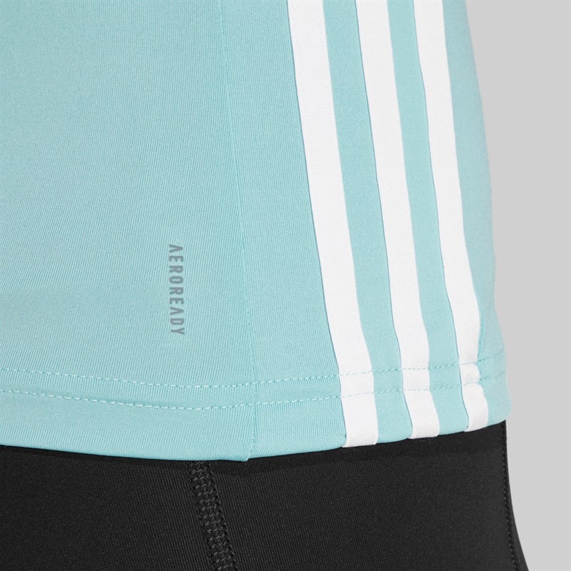 adidas Dame AEROREADY Train Essentials 3-Stripes Tanktop Mint Tone/Hvid - Billede 4