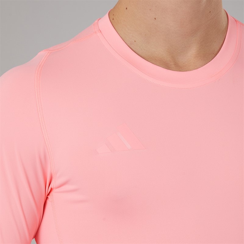 adidas Herre Tech Fit Langærmet T-shirt Pink Spark - Billede 3
