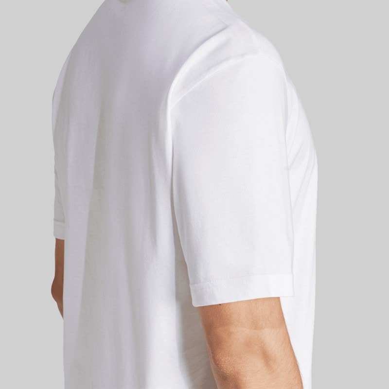 adidas Herre Codes Camo Grafisk T Shirt Hvid - Billede 4