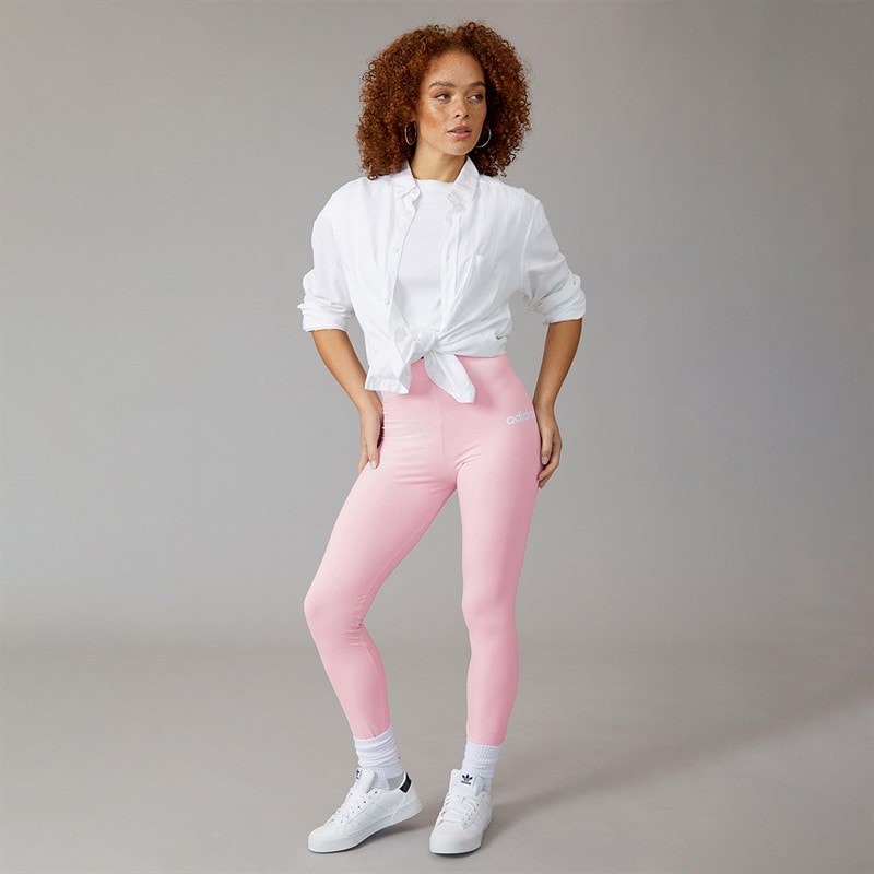 adidas Dame Essentials Lineære Leggings Clear Pink/Hvid - Billede 4