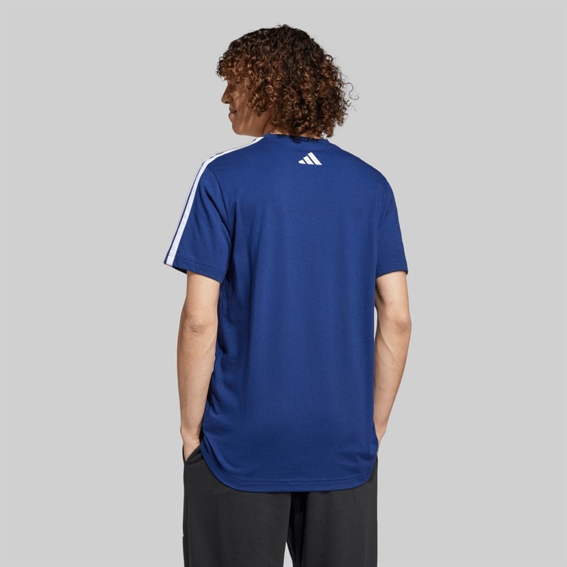 adidas Herre Codes Collegiate Lineær Grafisk T-shirt Dark Blue - Billede 3