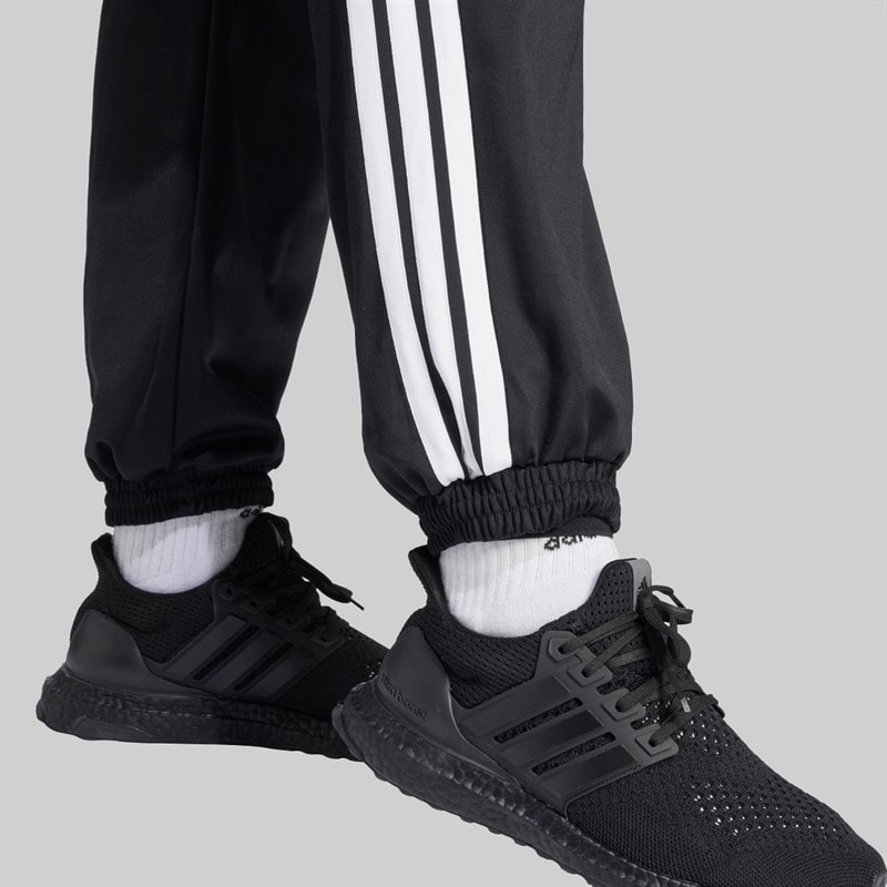 adidas Kvinder Plus Size Tricot 3 striber træningsbukser Sort/Hvid - Billede 4