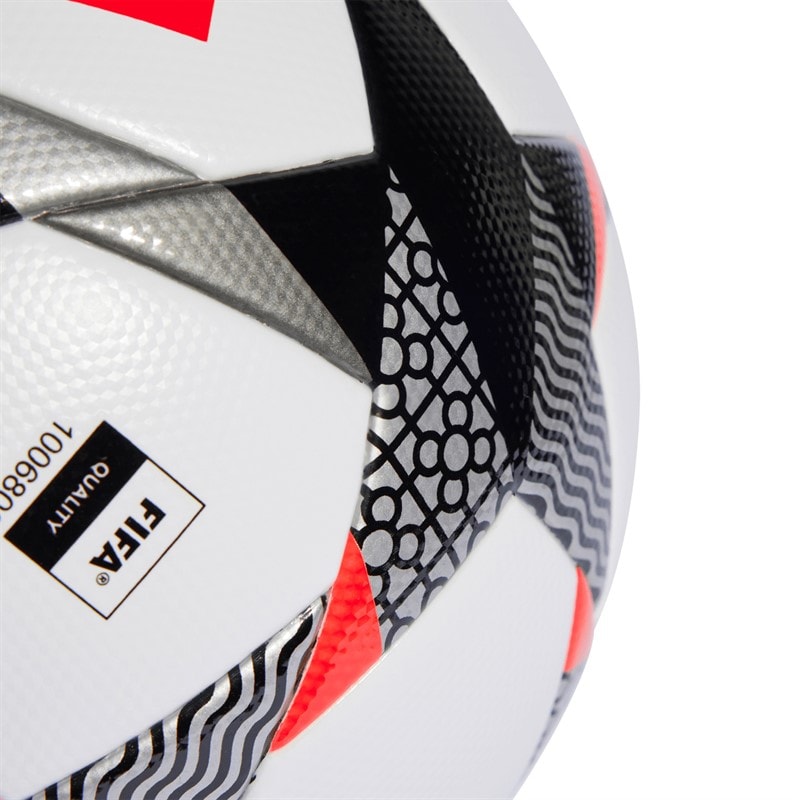 adidas UWCL Champions League 23/24 Knockout Kamp Fodbold (FIFA Kvalitet Certificeret) Hvid/Sort/Solar Red - Billede 3
