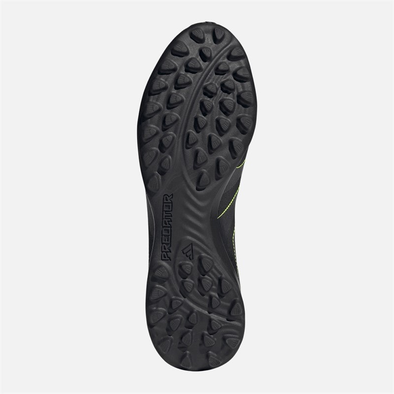 adidas Herre Predator League Snøreløse TF Astro Fodboldstøvler Core Black/Carbon/Lucid Lemon - Billede 2