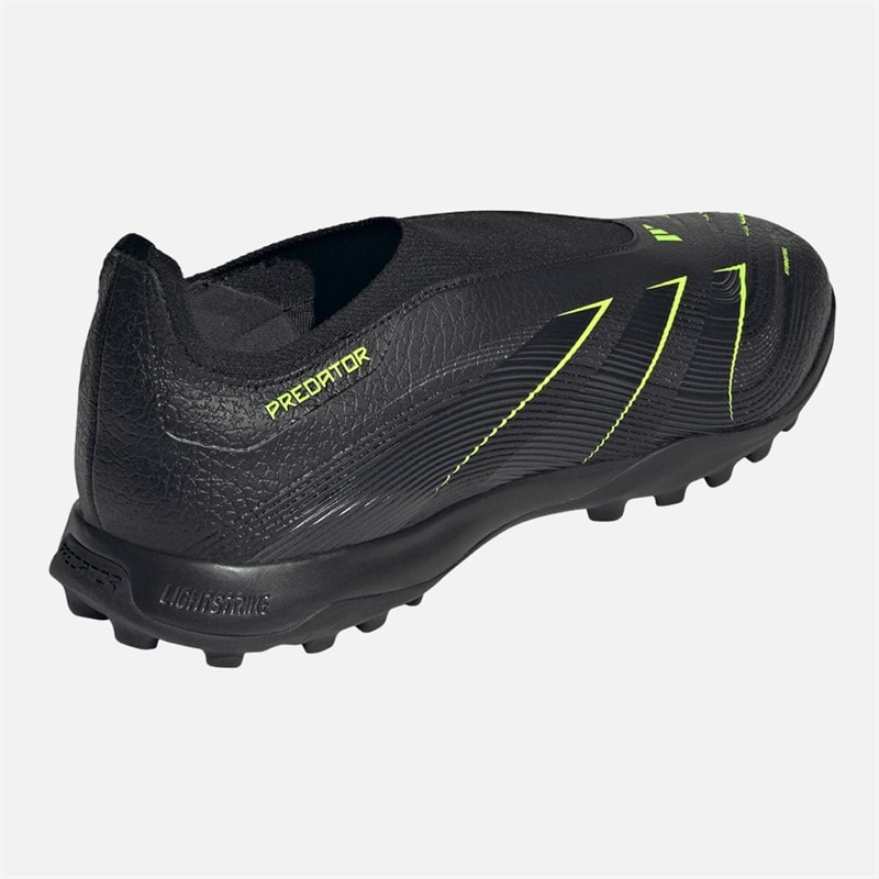 adidas Herre Predator League Snøreløse TF Astro Fodboldstøvler Core Black/Carbon/Lucid Lemon - Billede 3