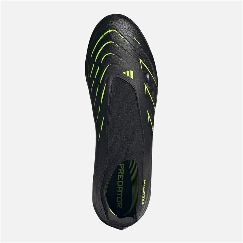 adidas Herre Predator League Snøreløse TF Astro Fodboldstøvler Core Black/Carbon/Lucid Lemon - Billede 4