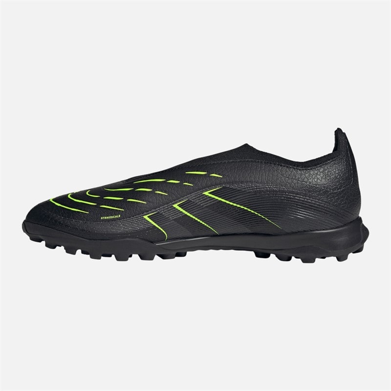adidas Herre Predator League Snøreløse TF Astro Fodboldstøvler Core Black/Carbon/Lucid Lemon - Billede 5