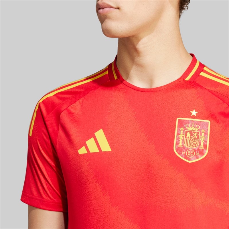 adidas Herre FEF Spanien 23/24 Autentisk Hjemme Trøje Better Scarlet - Billede 3