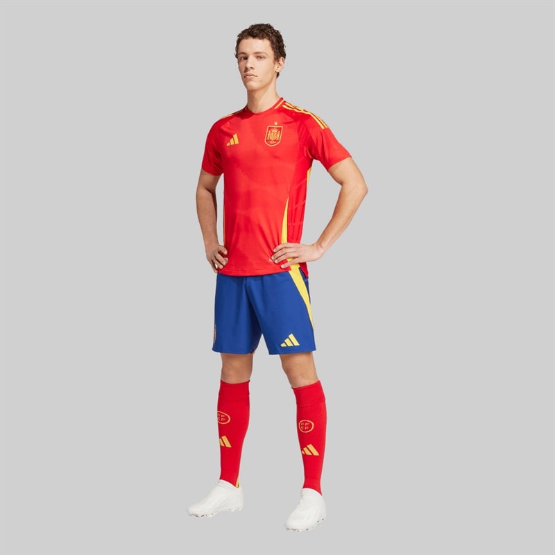 adidas Herre FEF Spanien 23/24 Autentisk Hjemme Trøje Better Scarlet - Billede 5