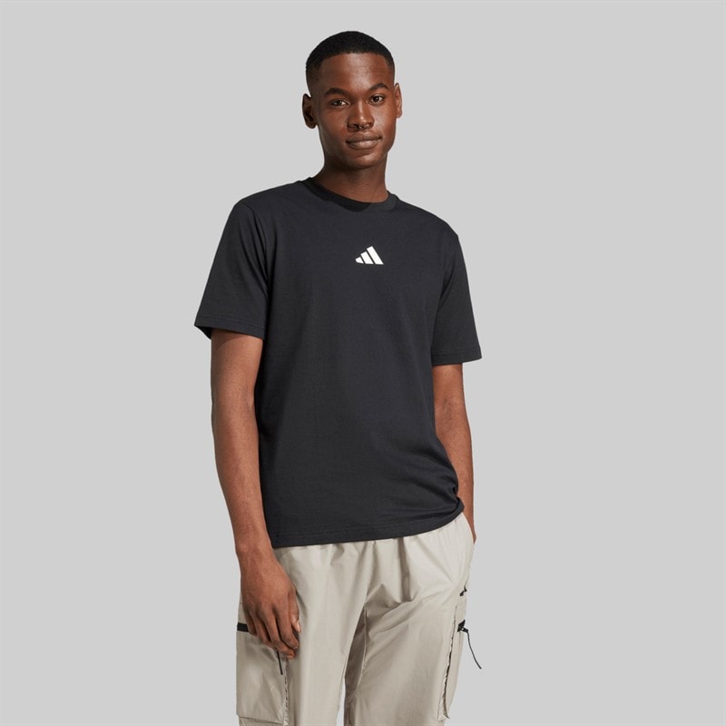 adidas Herre City Escape Space Grafisk T-shirt Sort - Billede 2