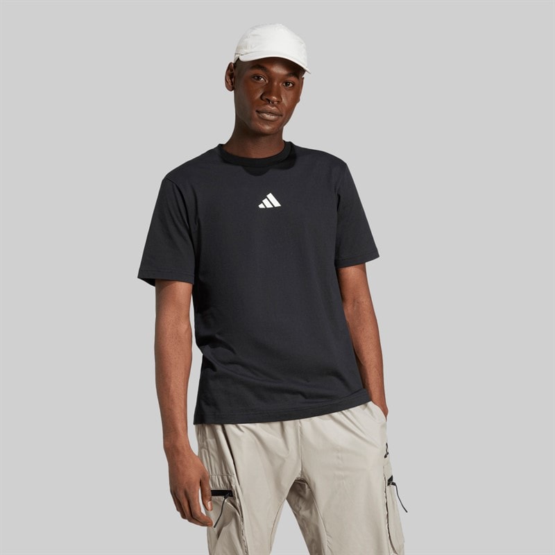 adidas Herre City Escape Space Grafisk T-shirt Sort - Billede 3