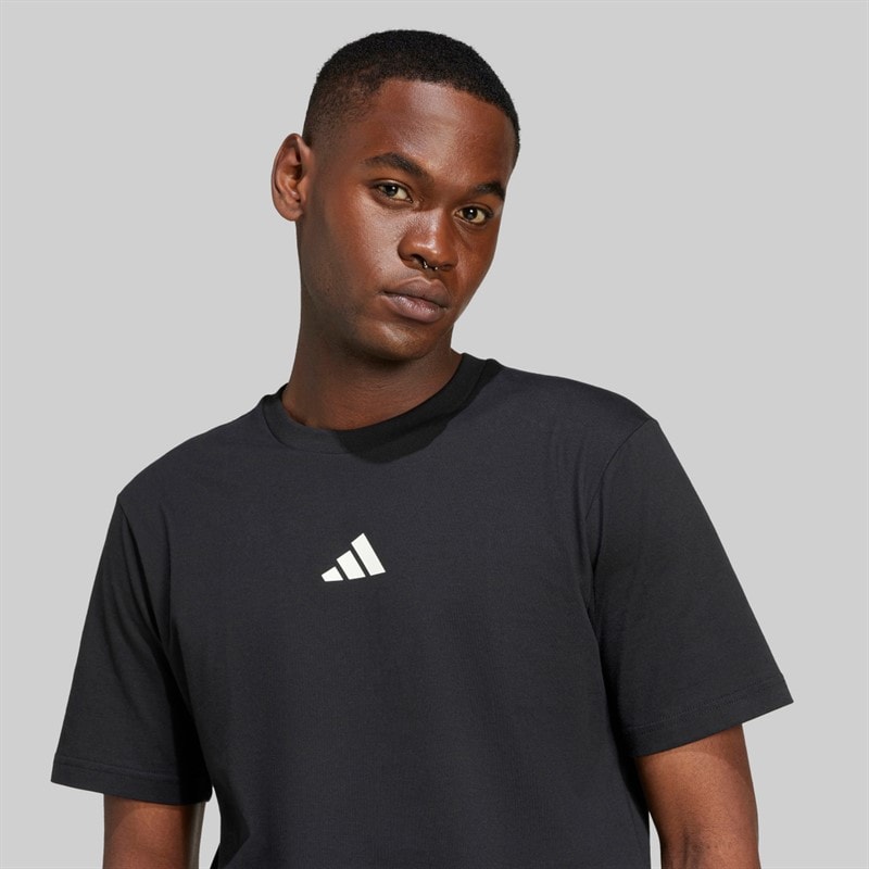 adidas Herre City Escape Space Grafisk T-shirt Sort - Billede 5