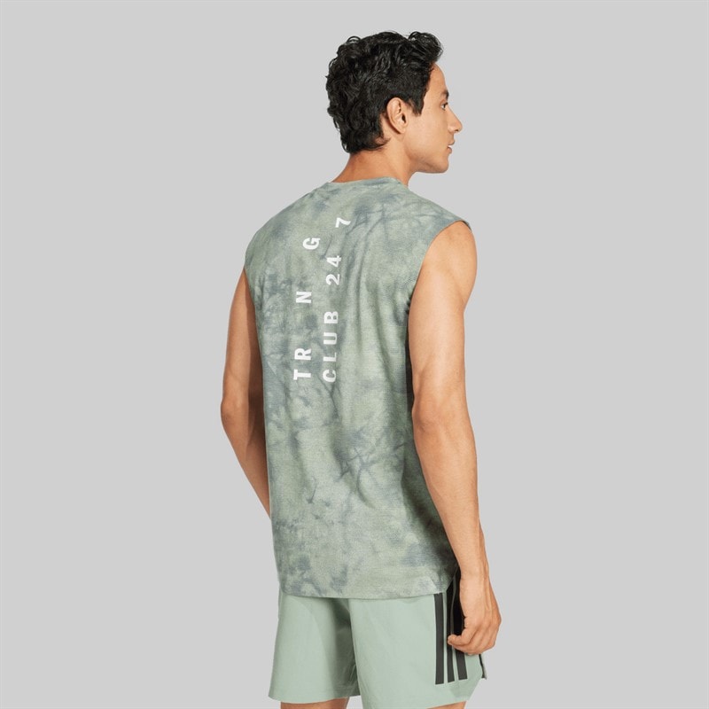 adidas Herre Primelift Grafisk Tanktop Wonder Silver/Sort - Billede 2
