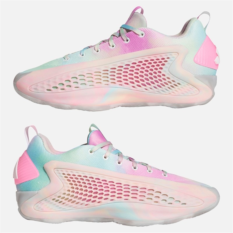 adidas Herre Anthony Edwards 1 Low Træningssko Cloud White/Acid Orange/Bliss Pink - Billede 1