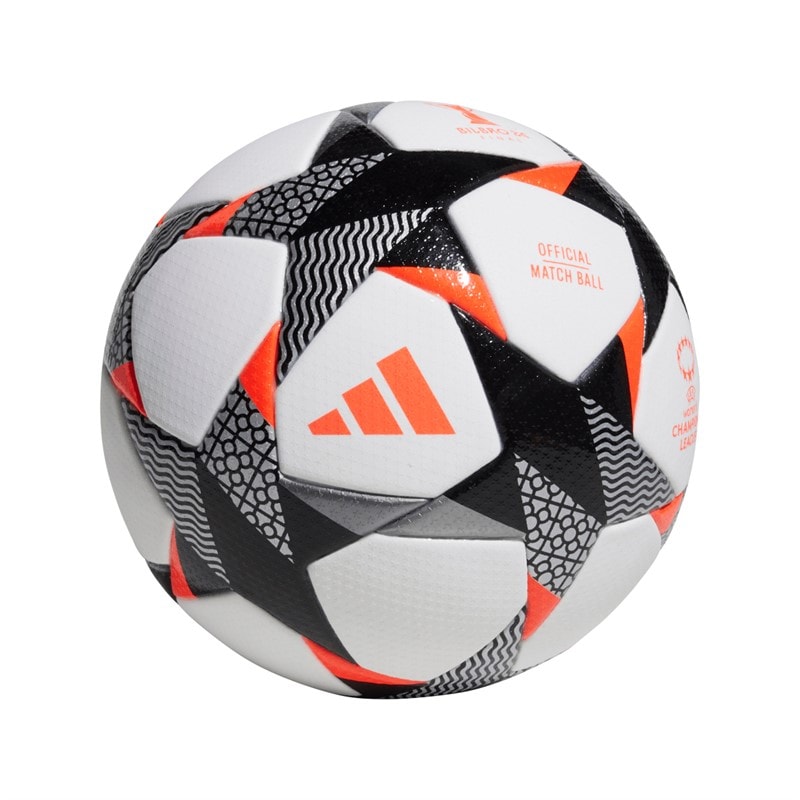adidas UWCL Champions League Pro 23/24 Slutspil Kampbold (FIFA Kvalitet Pro Certificeret) Hvid/Sort/Solar Red - Billede 1