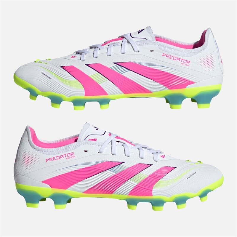 adidas Herre Predator Pro MG Multi Ground Fodboldstøvler Cloud White/Lucid Pink/Lucid Lemon