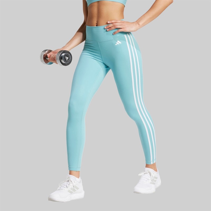 adidas Dame Trænings Essentielle 3 striber Høj talje 7/8 leggings Mint Tone - Billede 1