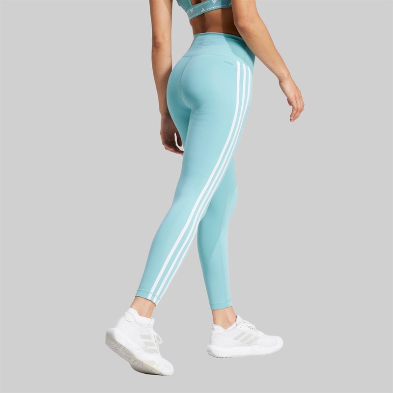 adidas Dame Trænings Essentielle 3 striber Høj talje 7/8 leggings Mint Tone - Billede 2