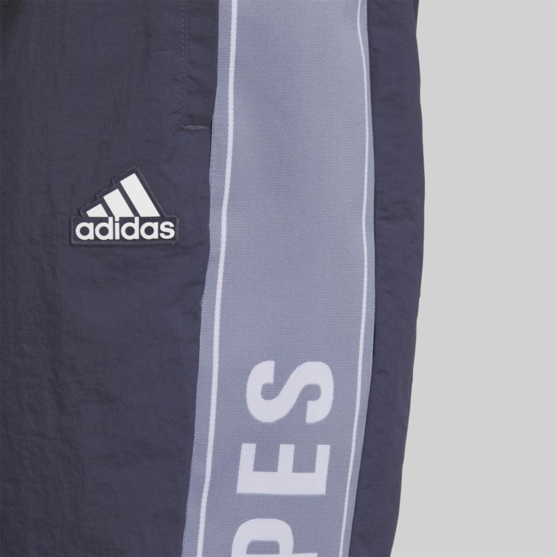adidas Herre Wording Løstsiddende Vævede Sportsbukser Shadow Navy - Billede 4