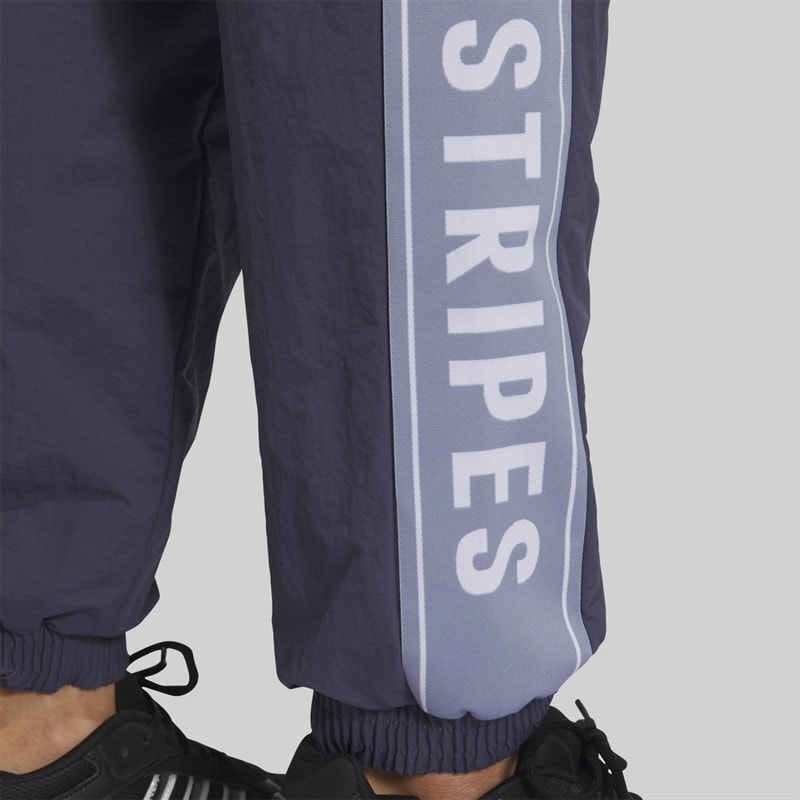 adidas Herre Wording Løstsiddende Vævede Sportsbukser Shadow Navy - Billede 5