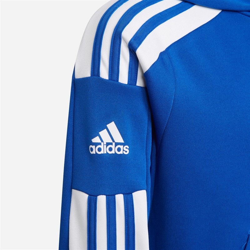adidas Junior Drenge Squadra 21 Hættetrøje Royal Blue/Hvid - Billede 4