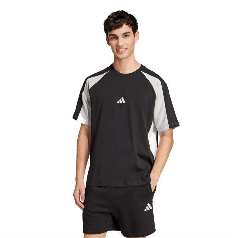 adidas Herre sæsonens vigtigste farveblok T-shirt Sort - Billede 1