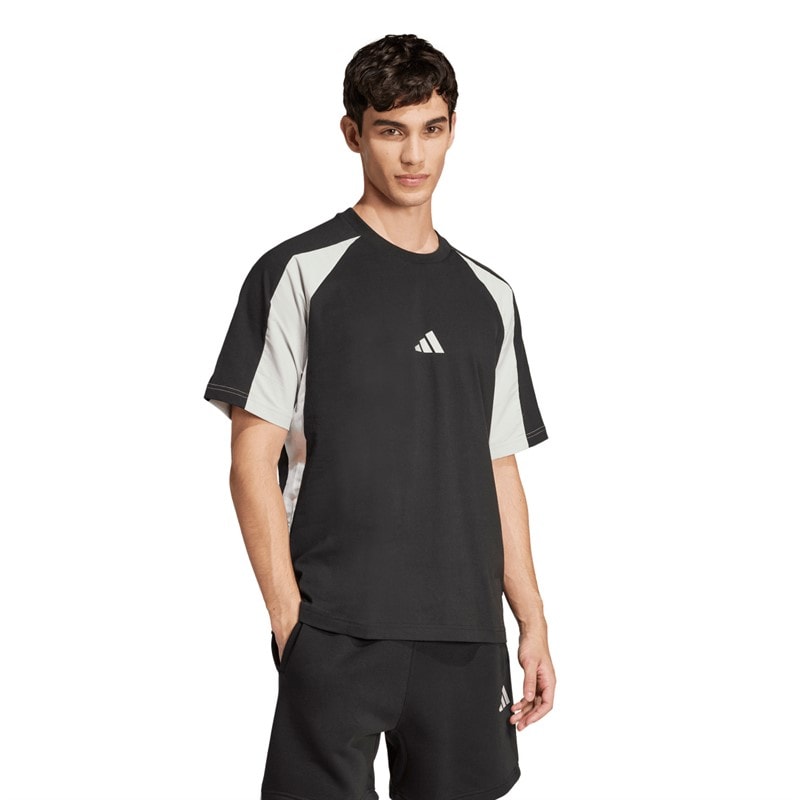 adidas Herre sæsonens vigtigste farveblok T-shirt Sort - Billede 5