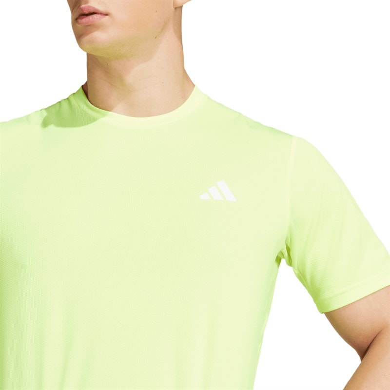 adidas Herre Træn Essentials T-shirt Lucid Lemon/Hvid - Billede 4