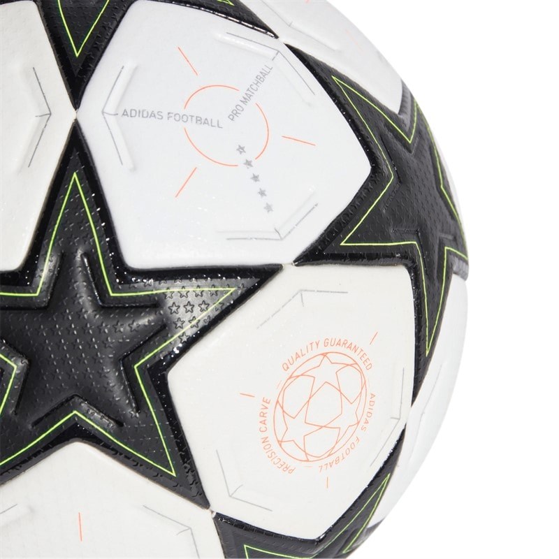 adidas UCL Champions League Pro 24/25 Liga Fase Kamp Fodbold (FIFA Kvalitet Pro Certificeret) Hvid/Aurora Black/Platinum Metallic/Team Solar Yellow - Billede 4