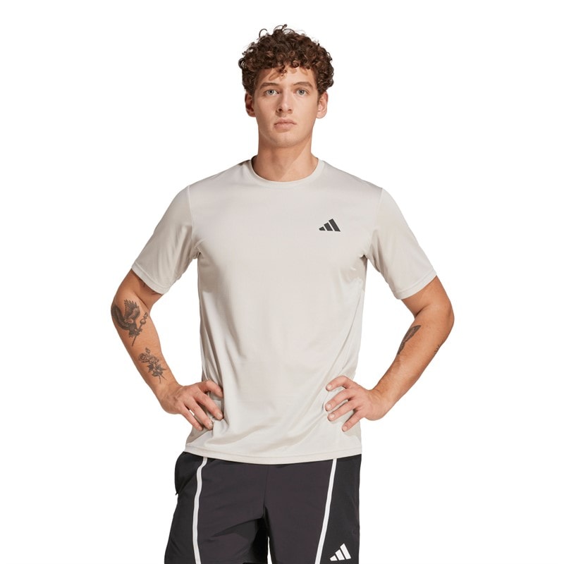 adidas Herre Trænings Essentials T-shirt Beige/Sort Beige /Sort - Billede 1