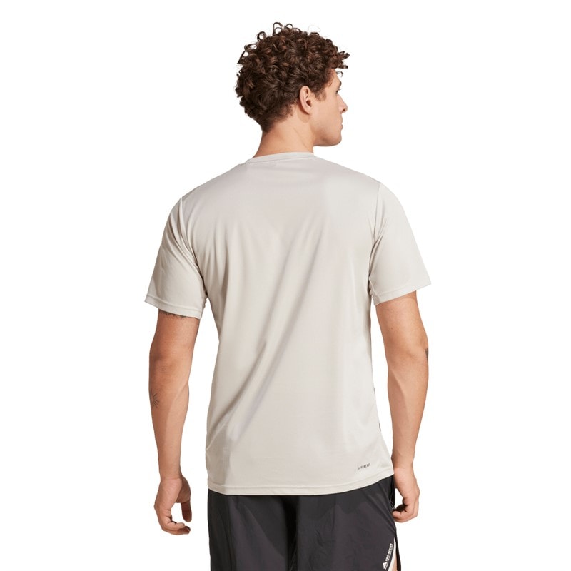 adidas Herre Trænings Essentials T-shirt Beige/Sort Beige /Sort - Billede 2