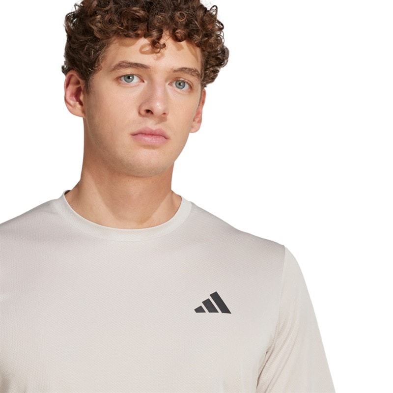 adidas Herre Trænings Essentials T-shirt Beige/Sort Beige /Sort - Billede 3