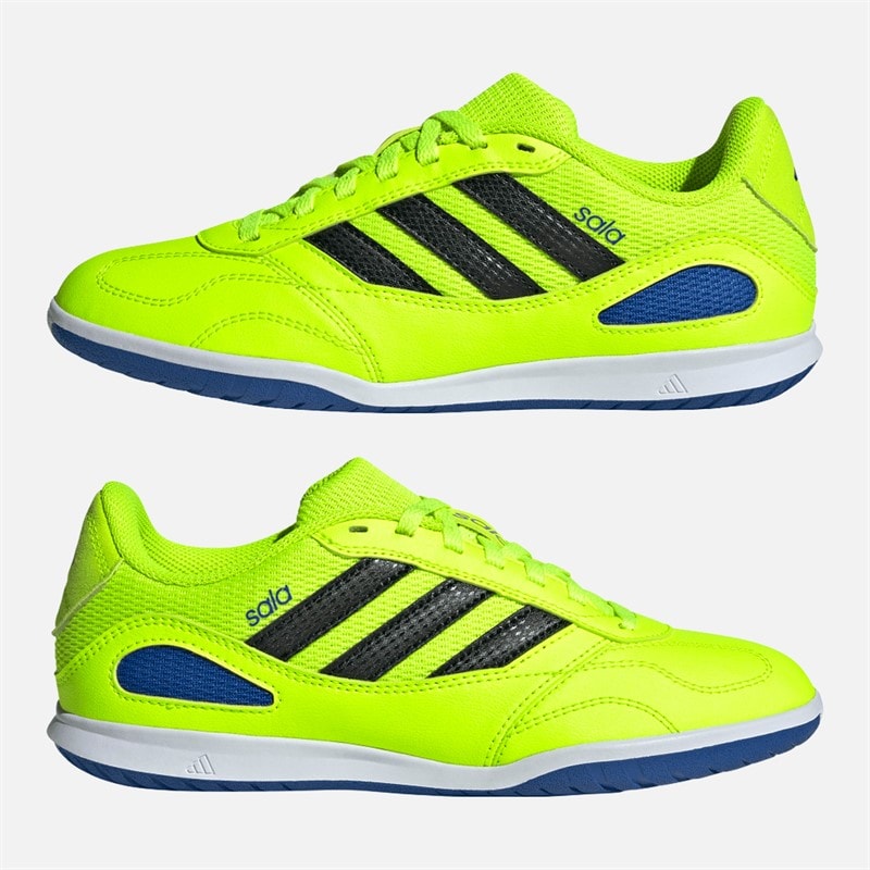 adidas Junior Super Sala Konkurrence III Indendørs Fodboldstøvler Lucid Lemon/Core Black/Royal Blue - Billede 1