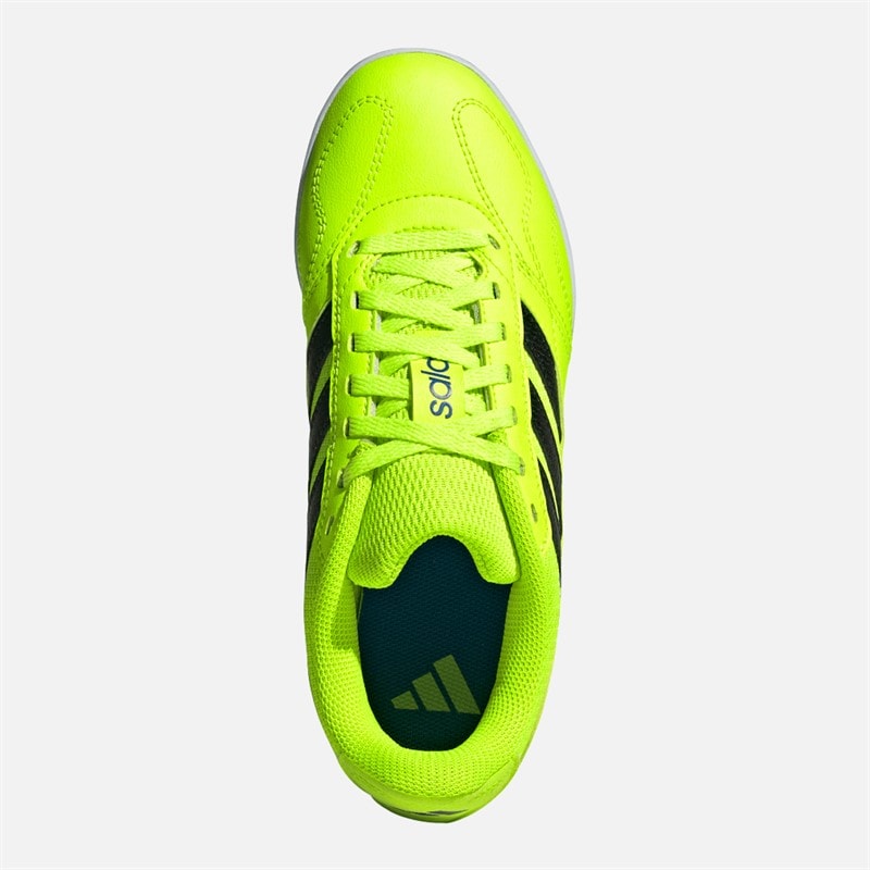 adidas Junior Super Sala Konkurrence III Indendørs Fodboldstøvler Lucid Lemon/Core Black/Royal Blue - Billede 4