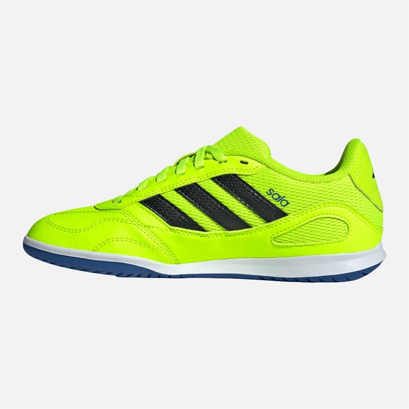 adidas Junior Super Sala Konkurrence III Indendørs Fodboldstøvler Lucid Lemon/Core Black/Royal Blue - Billede 5