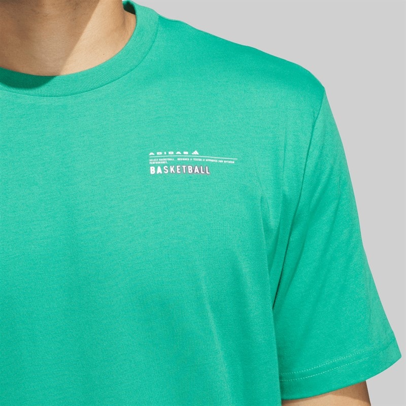 adidas Herre Mind Trips Tilbage Grafisk T-shirt Semi Court Green - Billede 3