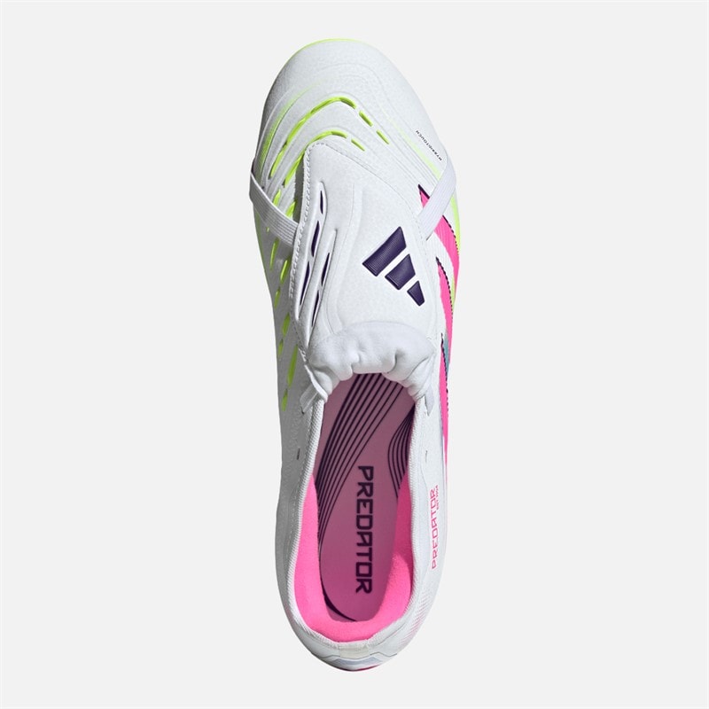 adidas Herre Predator Pro FT MG Multi Ground Fodboldstøvler Cloud White/Lucid Pink/Lucid Lemon - Billede 4