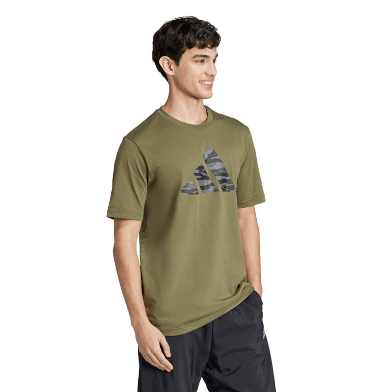 adidas Herre Codes Camo Grafik T-shirt Olive Strata - Billede 5